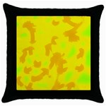 Simple yellow Throw Pillow Case (Black)
