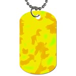 Simple yellow Dog Tag (Two Sides)