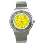 Simple yellow Stainless Steel Watch
