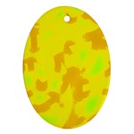 Simple yellow Oval Ornament (Two Sides)