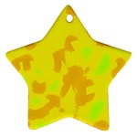 Simple yellow Star Ornament (Two Sides) 