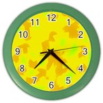 Simple yellow Color Wall Clocks
