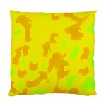 Simple yellow Standard Cushion Case (One Side)