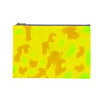 Simple yellow Cosmetic Bag (Large) 