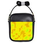 Simple yellow Girls Sling Bags