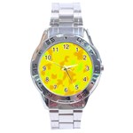 Simple yellow Stainless Steel Analogue Watch