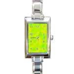 Simple yellow and green Rectangle Italian Charm Watch