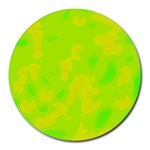 Simple yellow and green Round Mousepads
