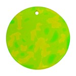 Simple yellow and green Ornament (Round) 