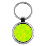 Simple yellow and green Key Chains (Round) 