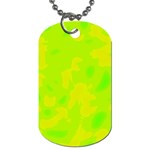 Simple yellow and green Dog Tag (One Side)