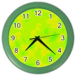 Simple yellow and green Color Wall Clocks