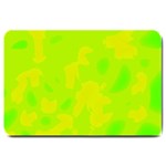Simple yellow and green Large Doormat 