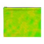 Simple yellow and green Cosmetic Bag (XL)