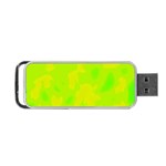 Simple yellow and green Portable USB Flash (One Side)