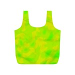 Simple yellow and green Full Print Recycle Bags (S) 