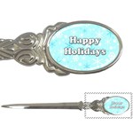 Happy holidays blue pattern Letter Openers