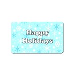 Happy holidays blue pattern Magnet (Name Card)