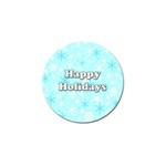 Happy holidays blue pattern Golf Ball Marker (4 pack)