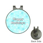 Happy holidays blue pattern Hat Clips with Golf Markers