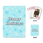 Happy holidays blue pattern Playing Card