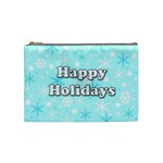 Happy holidays blue pattern Cosmetic Bag (Medium) 