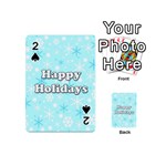 Happy holidays blue pattern Playing Cards 54 (Mini) 
