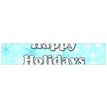 Happy holidays blue pattern Flano Scarf (Small)