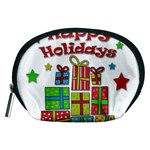 Happy Holidays - gifts and stars Accessory Pouches (Medium) 