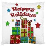 Happy Holidays - gifts and stars Standard Flano Cushion Case (Two Sides)