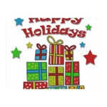 Happy Holidays - gifts and stars Double Sided Flano Blanket (Mini) 