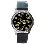 Decorative bees Round Metal Watch