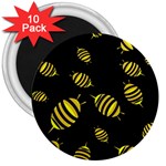 Decorative bees 3  Magnets (10 pack) 