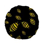 Decorative bees Standard 15  Premium Round Cushions
