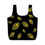 Decorative bees Full Print Recycle Bags (M) 