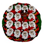Did you see Rudolph? Large 18  Premium Flano Round Cushions