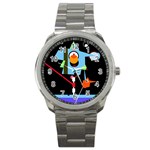 Abstract composition  Sport Metal Watch