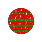 Xmas pattern Rubber Round Coaster (4 pack) 