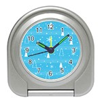 Blue Xmas Travel Alarm Clocks