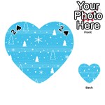 Blue Xmas Playing Cards 54 (Heart) 