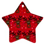 Reindeer Xmas pattern Ornament (Star) 