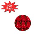 Reindeer Xmas pattern 1  Mini Buttons (100 pack) 