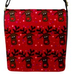 Reindeer Xmas pattern Flap Messenger Bag (S)