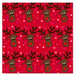 Reindeer Xmas pattern Large Satin Scarf (Square)