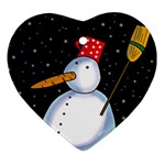 Lonely snowman Ornament (Heart) 