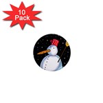 Lonely snowman 1  Mini Magnet (10 pack) 
