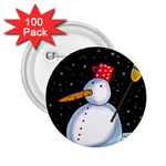 Lonely snowman 2.25  Buttons (100 pack) 