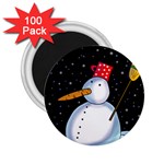 Lonely snowman 2.25  Magnets (100 pack) 