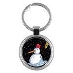 Lonely snowman Key Chains (Round) 