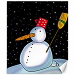 Lonely snowman Canvas 8  x 10 